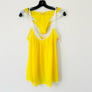 Victoria’s Secret Chiffon Baby Doll Dress Matching Lingerie